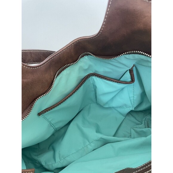 Catchfly concealed carry leather fringe Aztec print shoulder Purse Western - Picture 12 of 13